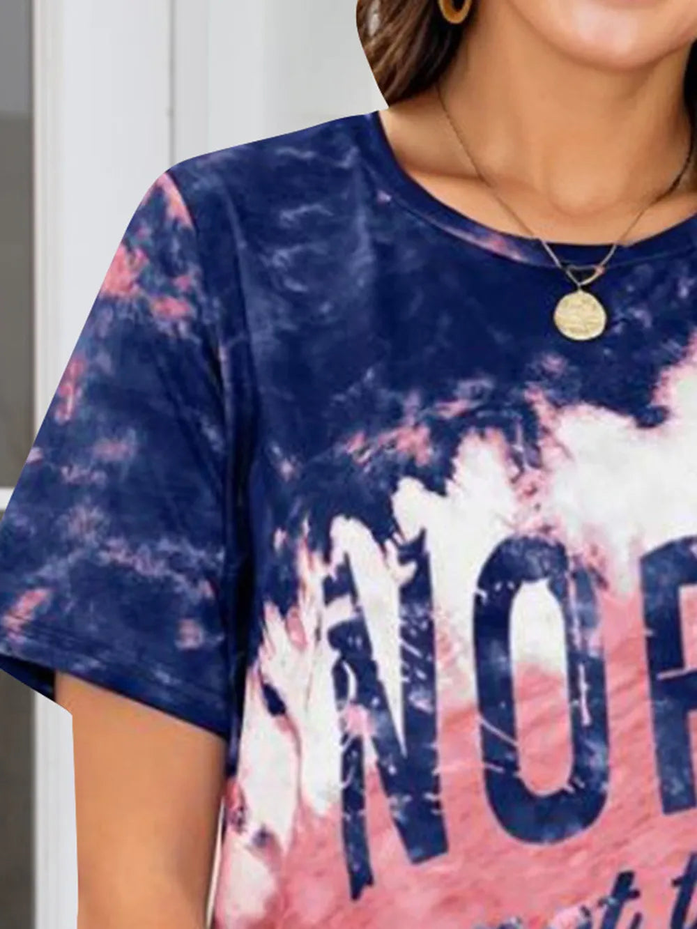 Round Neck Short Sleeve T-Shirt - E-Esther Clothing Store