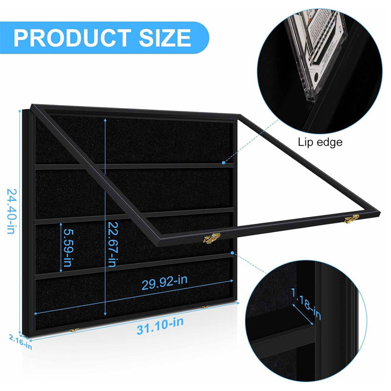 Large Sports Card Display Cases. Wooden, UV - protected acrylic fronts. For football, basketball, hockey cards. - E-Esther Clothing Store