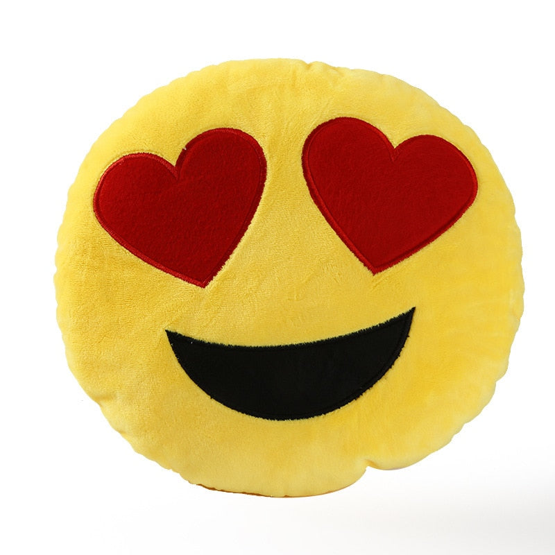 30cm Face Emoji Pillow Round Cushion For Sofa Car Seat Home Decorative Cushions - E-Esther Clothing Store