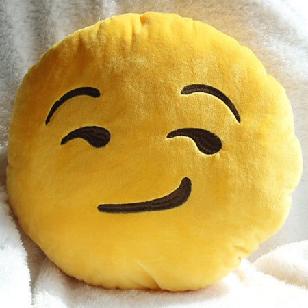 30cm Face Emoji Pillow Round Cushion For Sofa Car Seat Home Decorative Cushions - E-Esther Clothing Store
