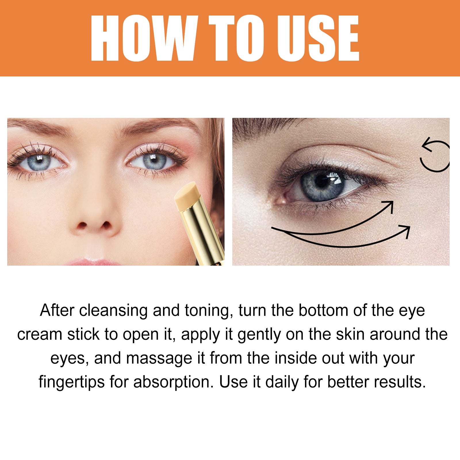 Revive + Glow Vitamin C Eye Balm, Dark Circles Repair Moisturizing Firming Eye Cream Stick - E-Esther Clothing Store