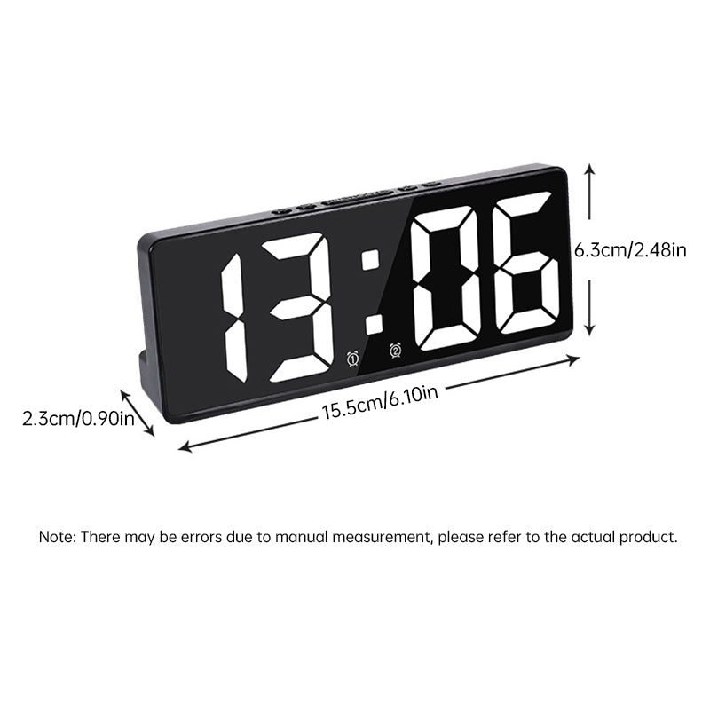 Multifunctional LED Digital Clock: Features number display, color nightlight, temp, calendar, alarm. Large size, backlit, great - E-Esther Clothing Store