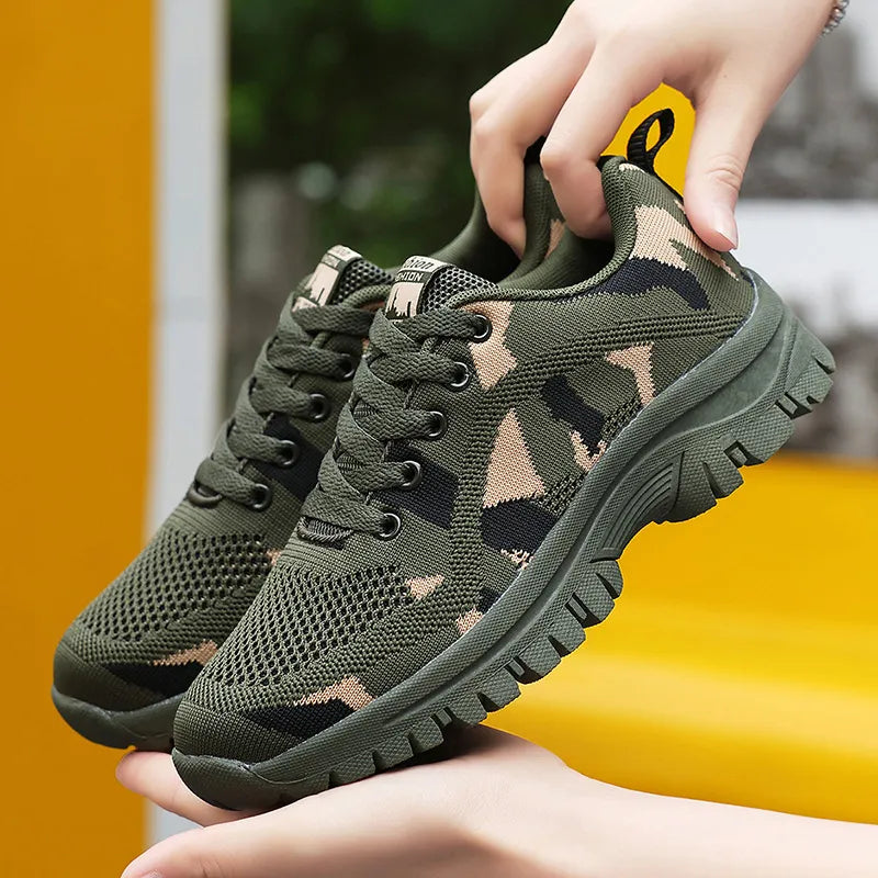 Camouflage Lace Up Mesh Breathable Athletic - E-Esther Clothing Store