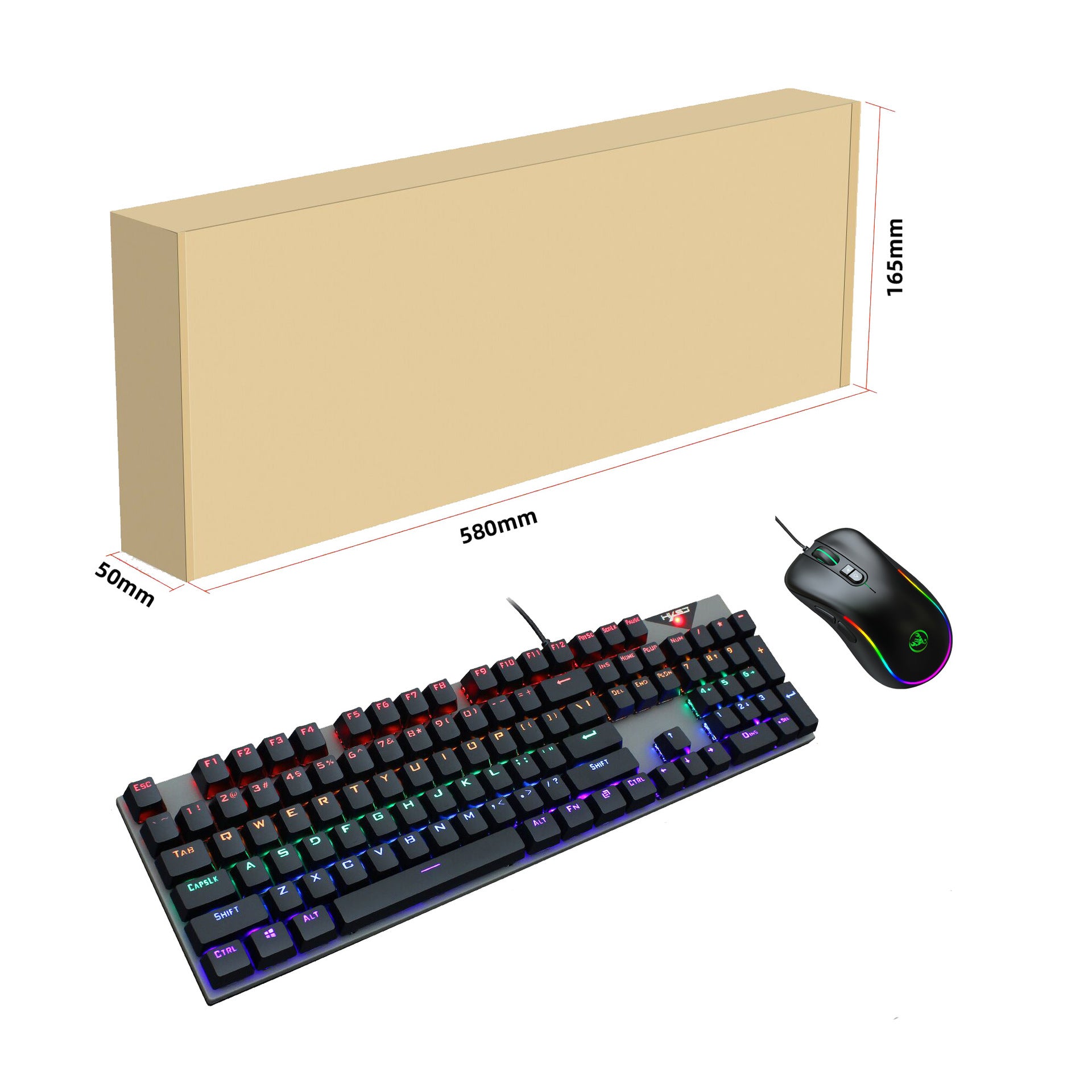 Keyboard and Mouse Set RGB backlit mechanical keyboard and mouse computer wired gaming keyboard and mouse - E-Esther Clothing Store