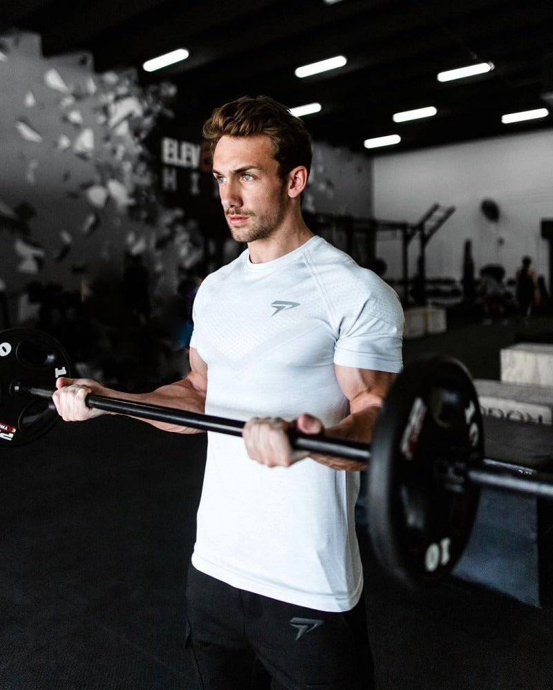 Fitness Brother Mens Running Sports Slim Fit Short Sleeve Quick Drying Clothes Milk Silk Quick Drying Training T shirt - E-Esther Clothing Store