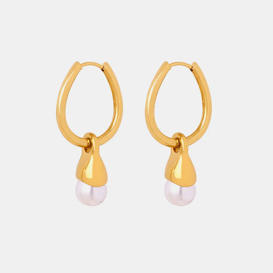 Titanium Steel Huggie Earrings - E-Esther Clothing Store