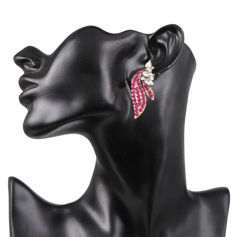 Alloy Glass Stone Stud Earrings - E-Esther Clothing Store