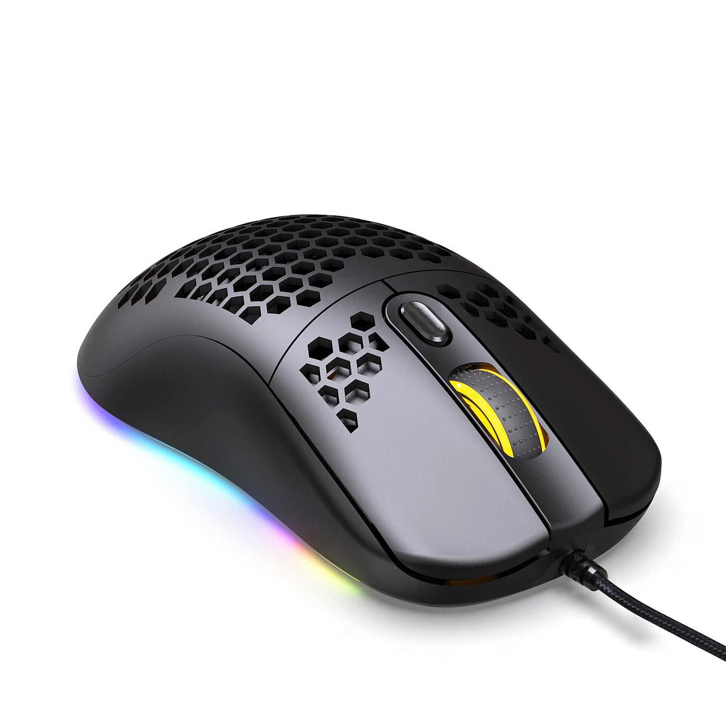 Hollow hole mouse RGB gaming luminous computer office mouse - E-Esther Clothing Store