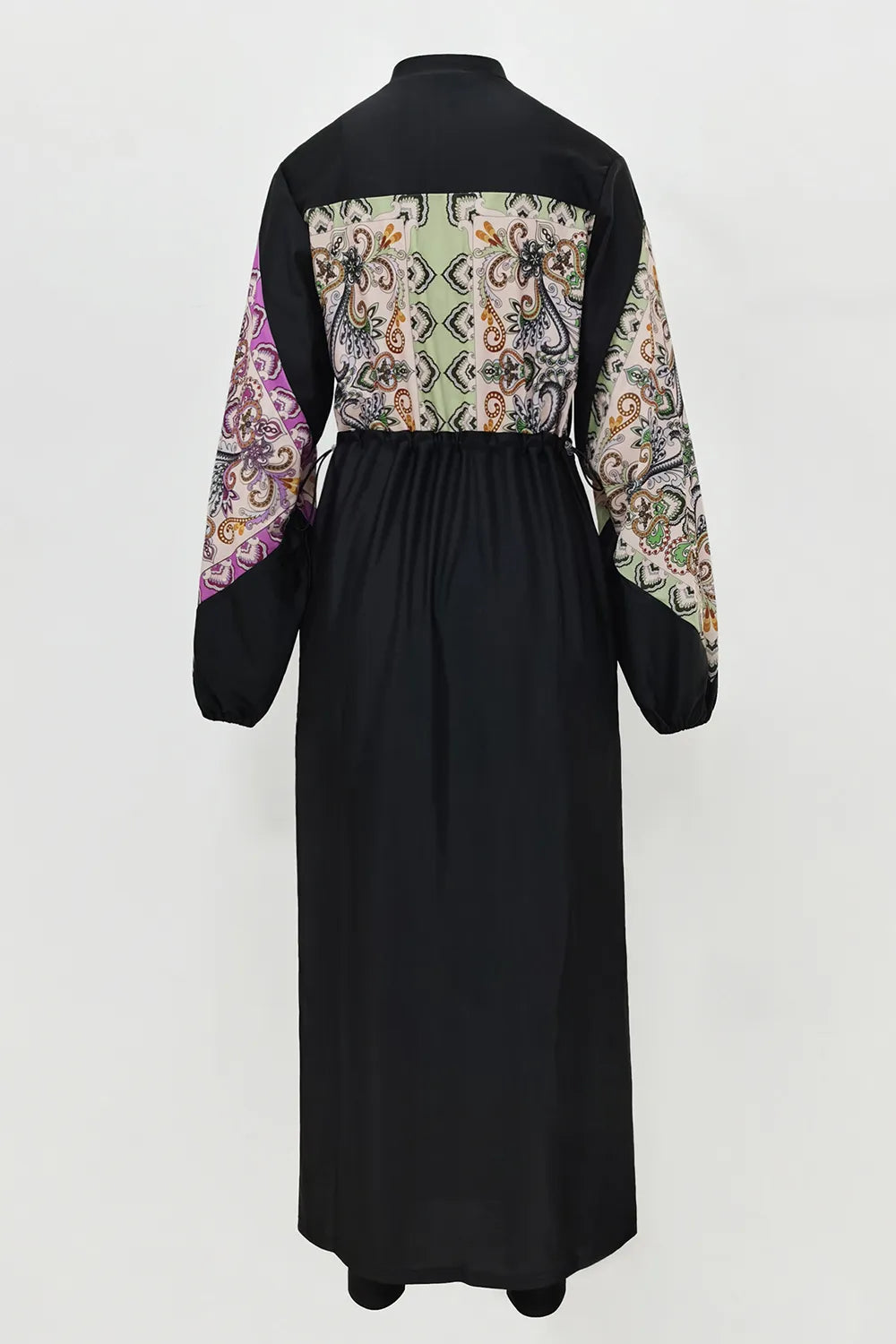 Cap, Drawstring Printed Long Sleeve Dress and Pants Swim Set - E-Esther Clothing Store