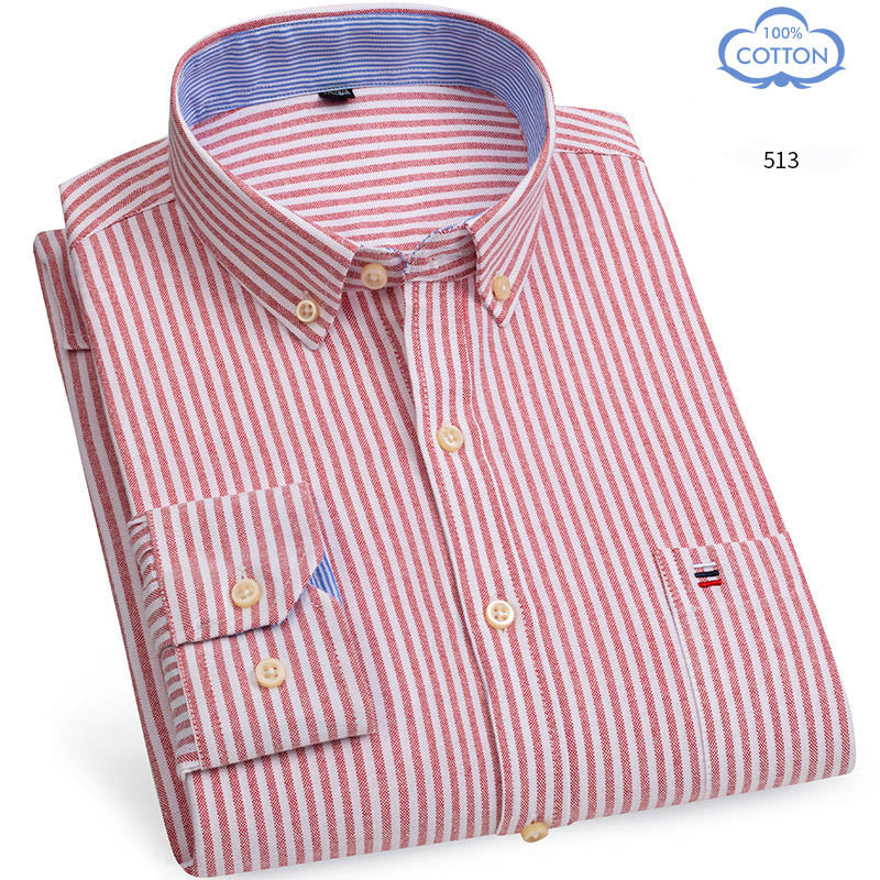 Pure Cotton Oxford Spun Long Sleeved Shirt
