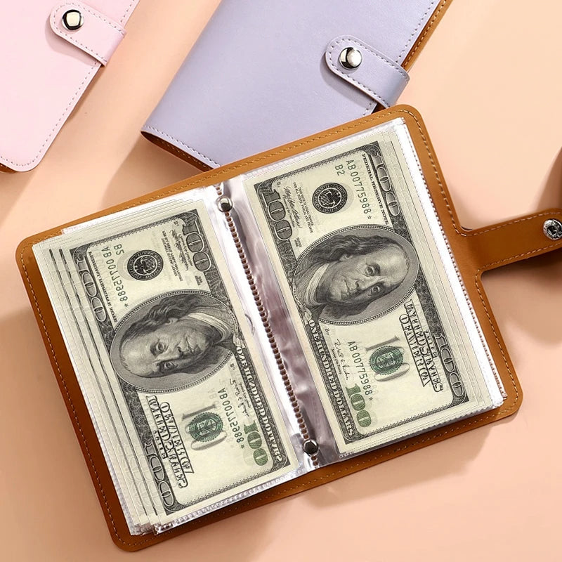 Versatile 100 - envelope savings book. Doubles as banknote album, money - saving organizer & photocard holder. Great for managin - E-Esther Clothing Store