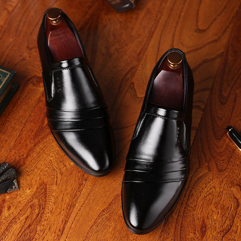 Men's business formal leather shoes, pointed toe shoes, casual shoes, men's wedding shoes - E-Esther Clothing Store