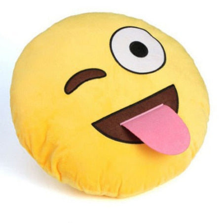 30cm Face Emoji Pillow Round Cushion For Sofa Car Seat Home Decorative Cushions - E-Esther Clothing Store