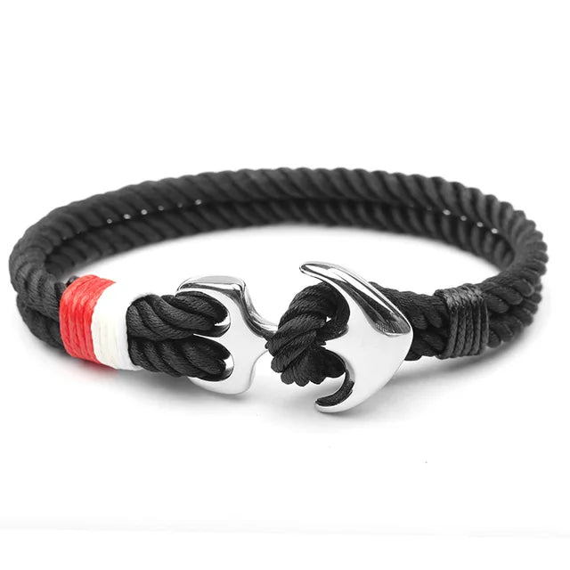 Stainless Steel Anchor Bracelet Rope Bracelets For Women Erkek Bileklik Pulseira Masculina Feminina Men Jewelry Mens jewellery - E-Esther Clothing Store